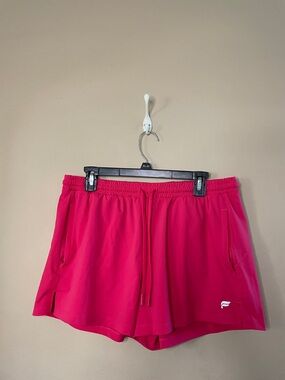 Fabletics Women's Bright Pink Athletic Shorts with Drawstring SZ L